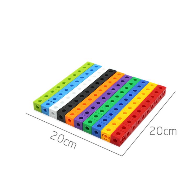 Набор из 100 ABS математические кубики 10 видов цветов Homeschool развивающие подсчета MathLink ранние математические навыки кубики связывающий кубики высотой 2 см