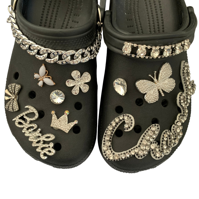 Оптовая продажа, роскошные украшения Crocks, металлические дизайнерские подвески для обуви со стразами, модные дизайнерские подвески, украшение для обуви со стразами