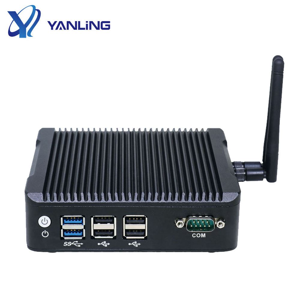 Дешевый Безвентиляторный Компьютер IBOX501 N5 nano dual lan mini pc Windows 10