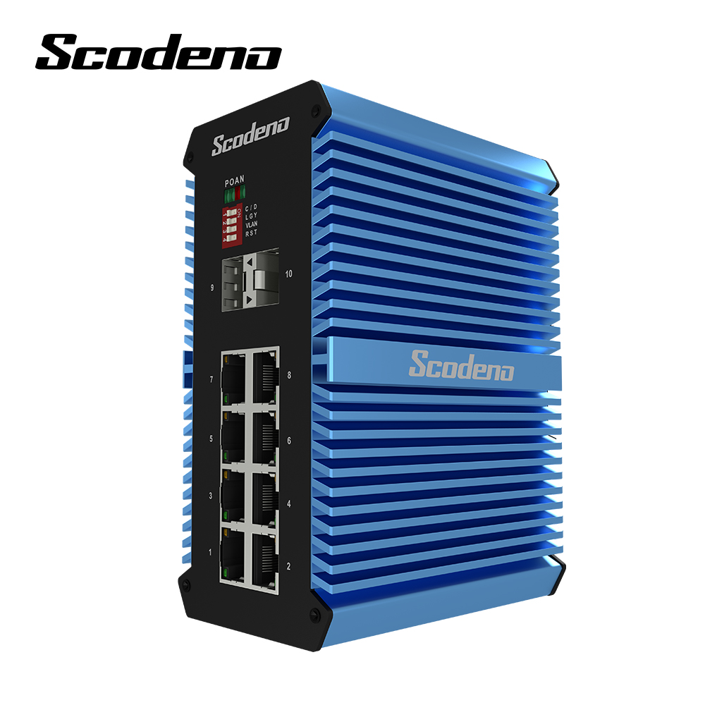 Слой 2 промышленного класса gigabit ethernet сетевой коммутатор gigabit 8 разъемов din рейка крепление