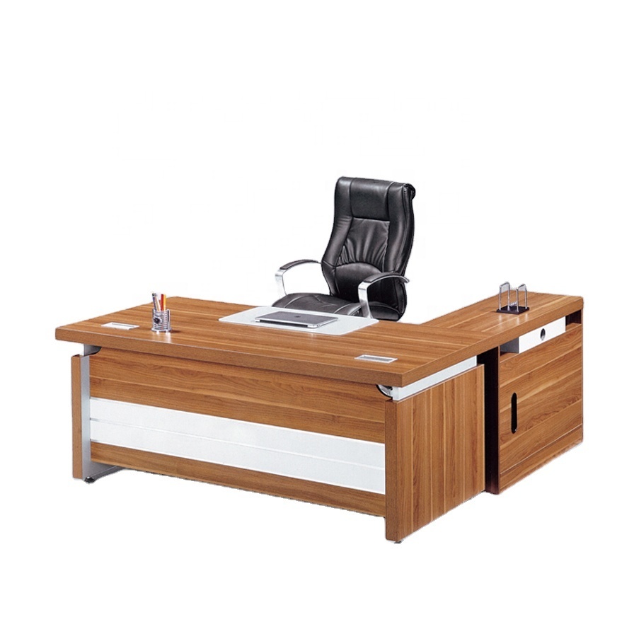 Office Furniture Modern Executive Desk Office Table and Chair Boss Table Set with File Cabinet