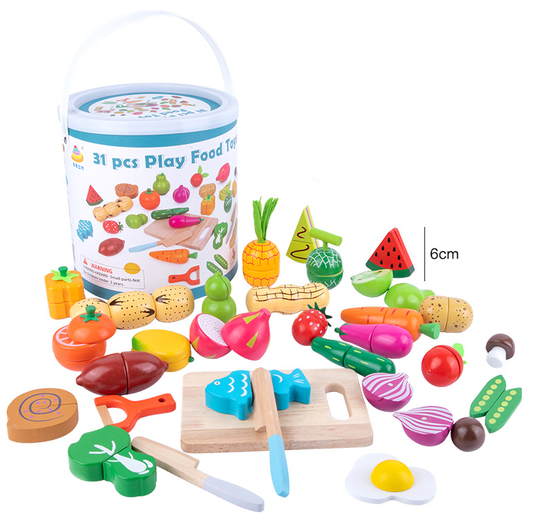 Игровой домик на заказ, игрушки для игр с фруктами и овощами, деревянные развивающие игрушки для кухни