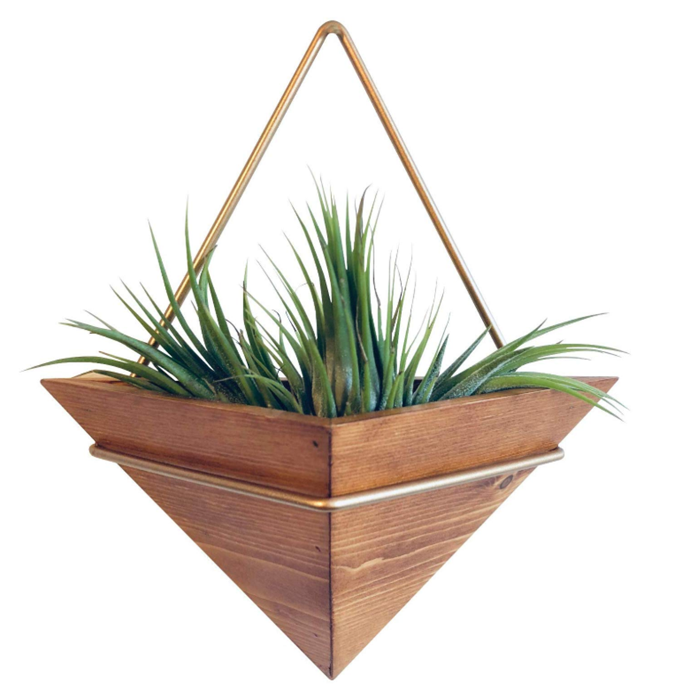 Hotsale Wall home Decor Wooden Geometric Air pot Plant Holder