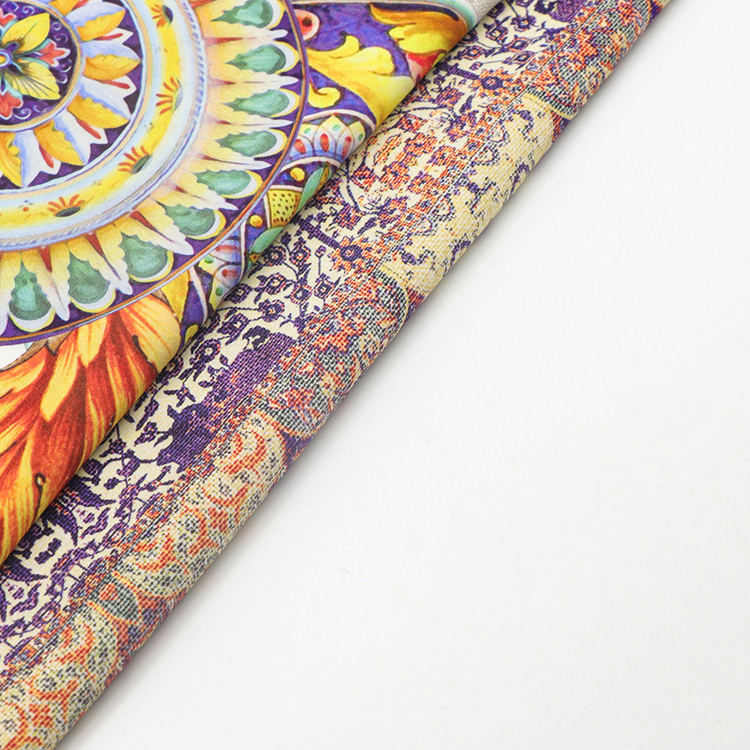 Flower digital printed pants fashion dress shirt 100% polyester material stretch printed fabric