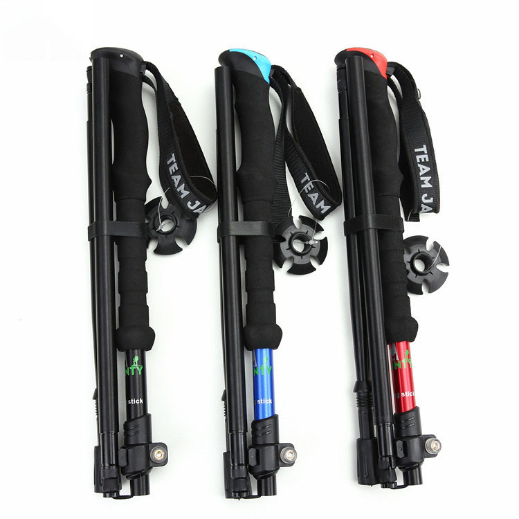Factory wholesale folding trekking poles collapsible trekking pole walking trekking poles