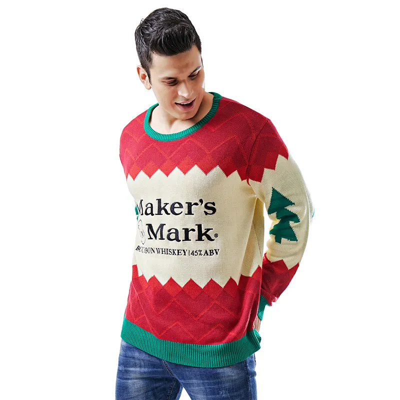 Custom fall winter High quality Men's Clothing New Design Ugly Christmas sweater Knitted jumper plus size Men sweater