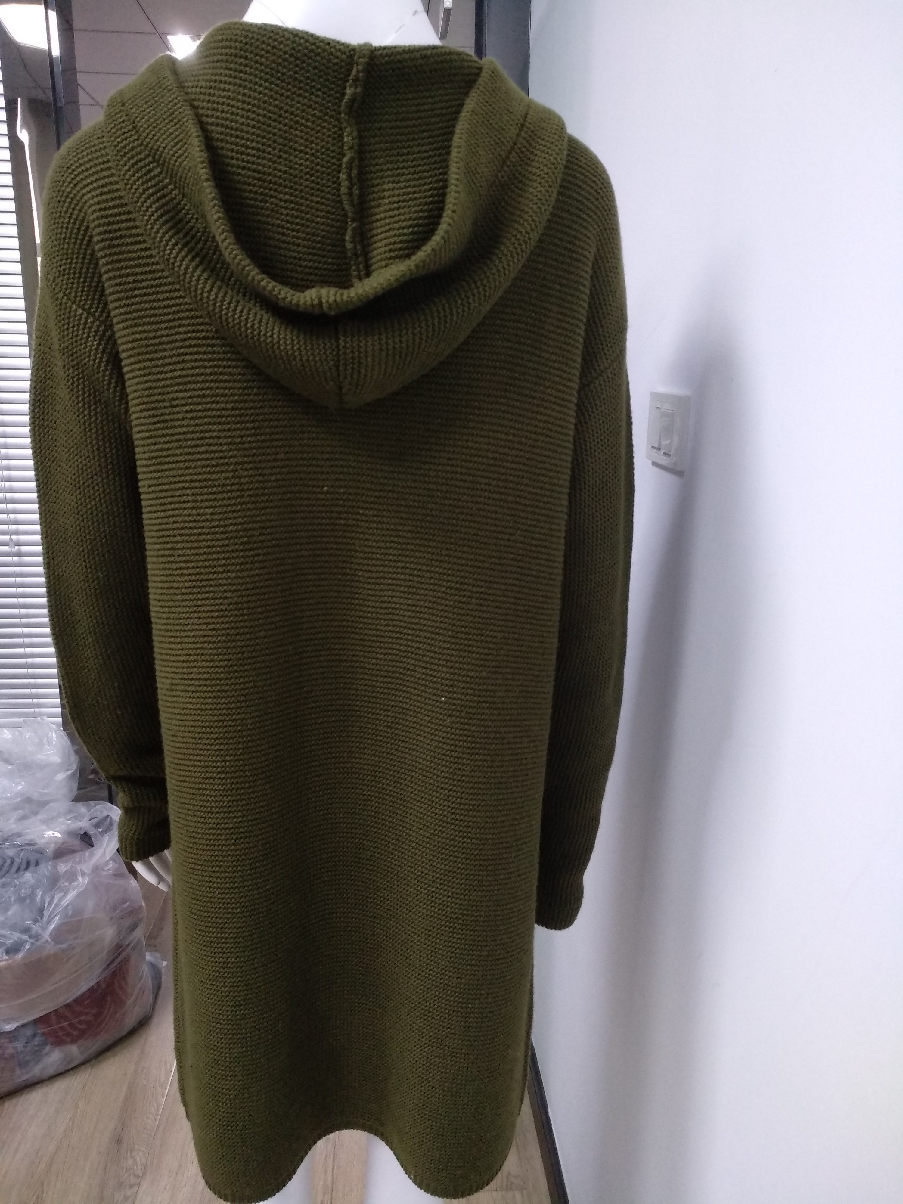 2021 Fashion Fall Autumn Winter Knitted Hooded Long Coat Jacket Ladies Cardigan Women's Sweaters