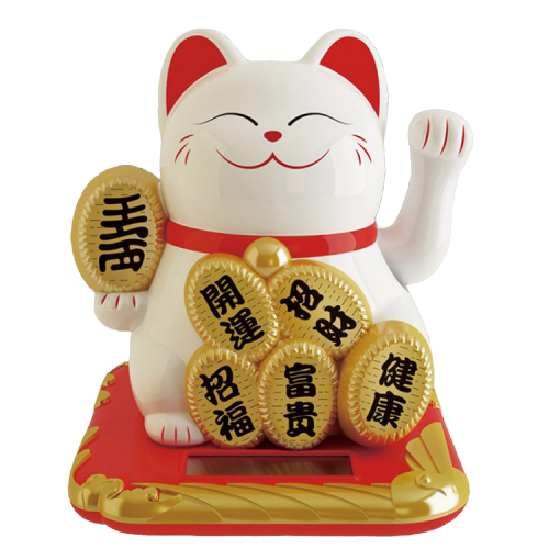 ABS Solar Energy Hand Shake Lucky Cat для украшения автомобиля/открытия магазина