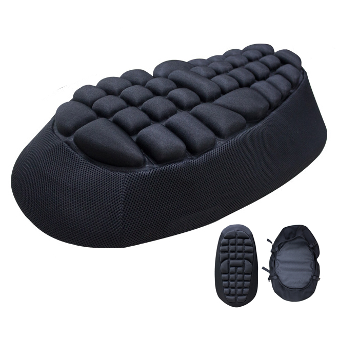 Full-wrapped motorcycle saddle seat cushioning air cushion cover