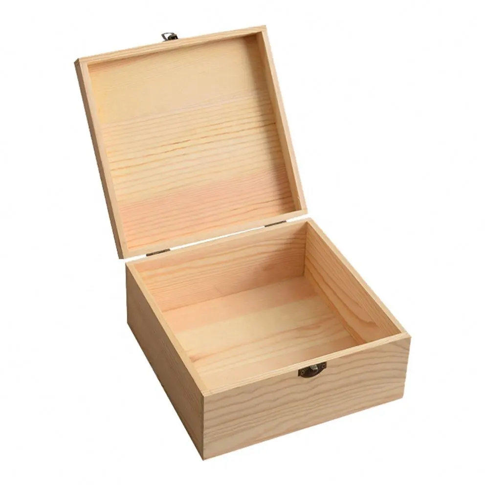 Wooden Box Custom Wooden Gift Box And Wooden Packaging Box With Carved Wooden Box Lid