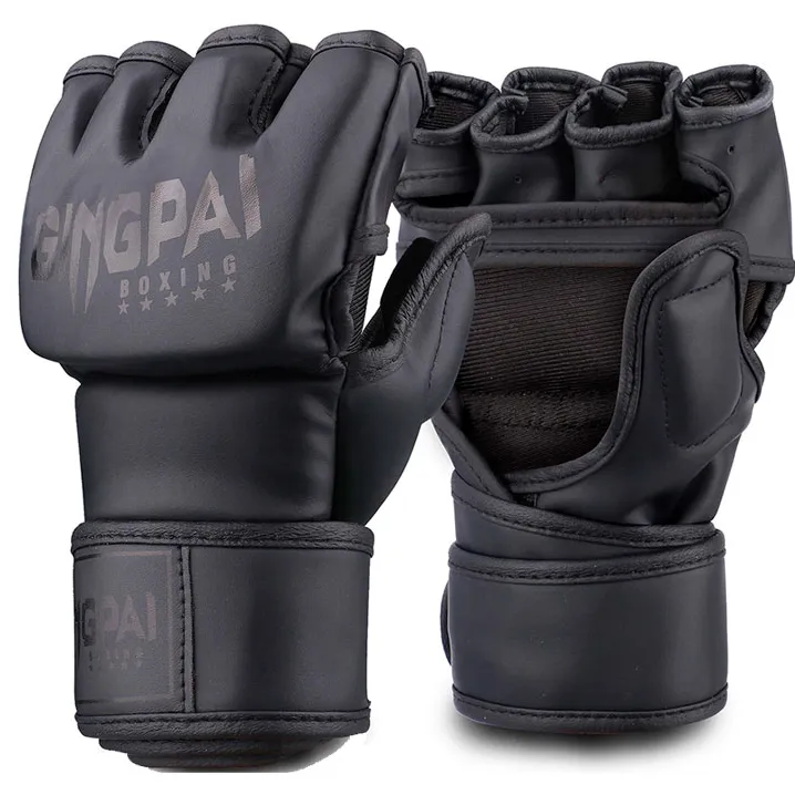 Edton mma ufc training shines leather mexican boxing gloves lace up genuine leather professional boxing gloves