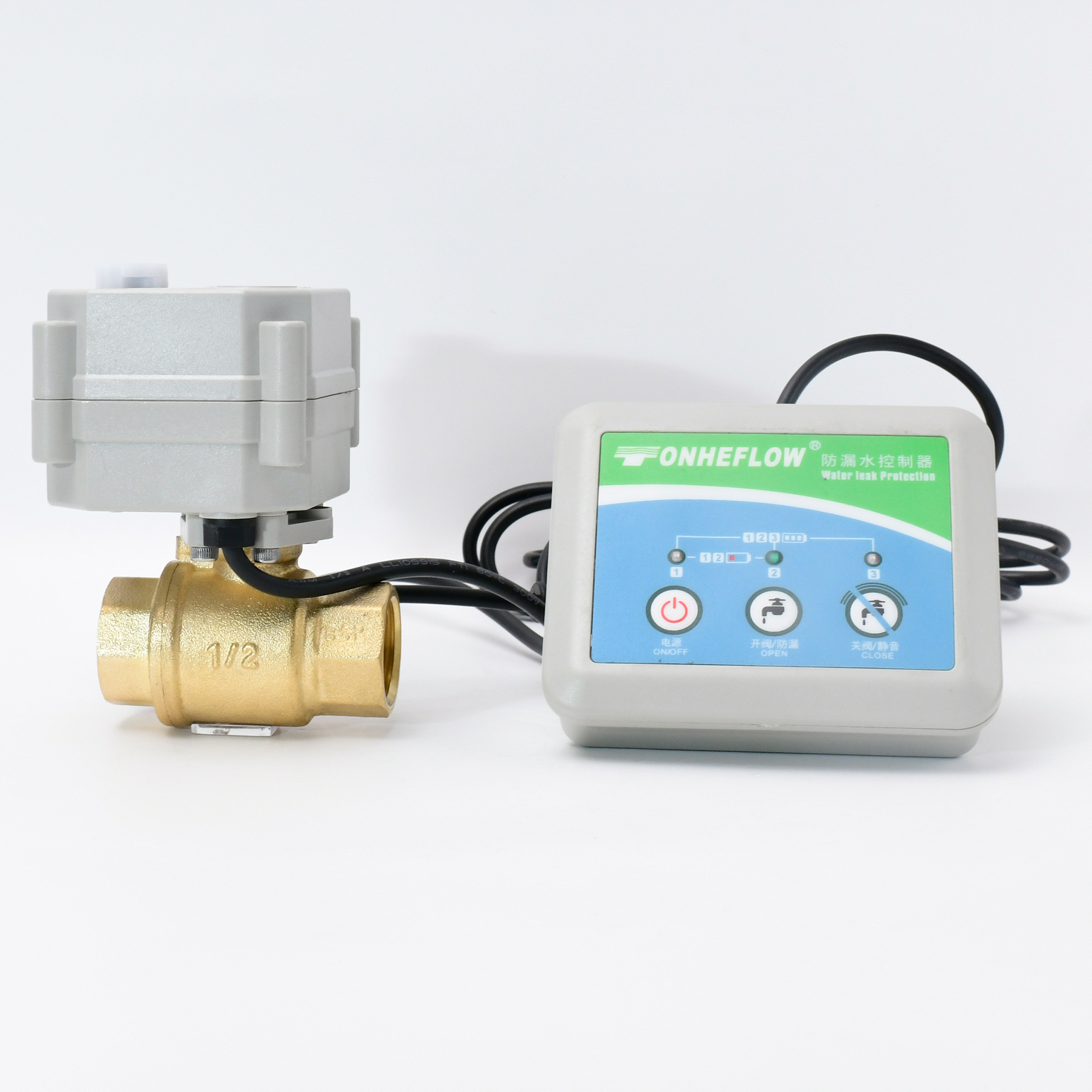 BSP/NPT латунь 1/2 ''DC5v беспроводной защита от утечки воды моторизованный шаровой клапан