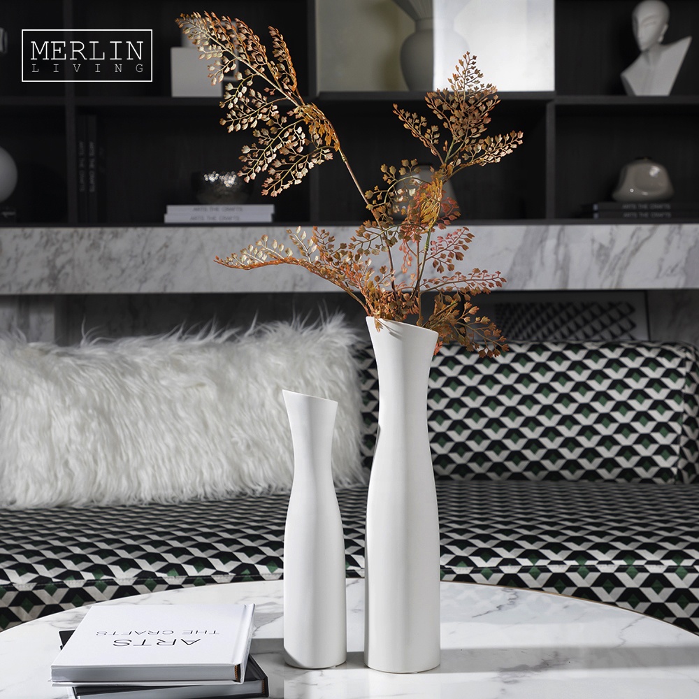 Matte White узкие длинная шея, подарок для девочки узкие простой современный минималистский ваза скандинавский nordic столешница ваза для гостиной