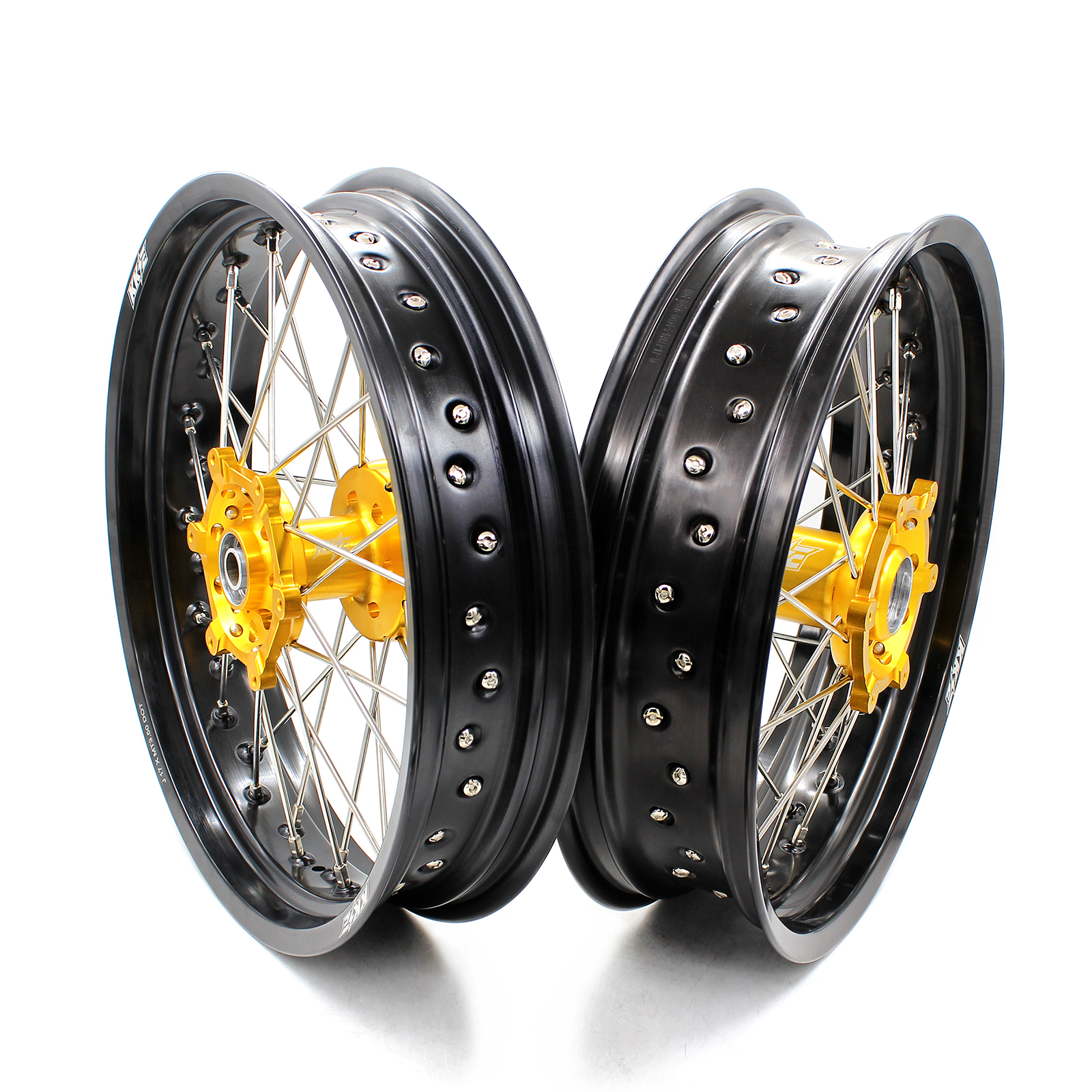 Набор колес для мотоцикла KKE 3,5/4,25, совместимых с DRZ400 DRZ400E 2000-2007 DRZ400S 2020, черный обод