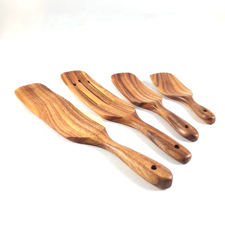Ручной работы из акации Spurtles кухонная утварь набор 5 шт. натуральный бамбук Деревянные Spurtles кухонная утварь