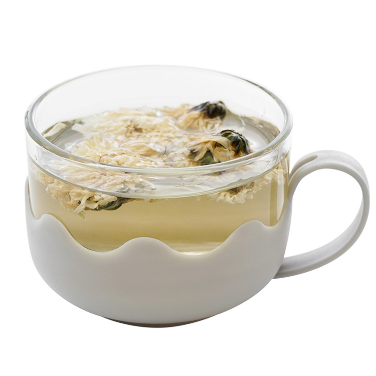 Customize Various Colors Of Simple Handmade Cups Transparent Glass Plastic Small Tea Cups With Handles For Making Flower Tea