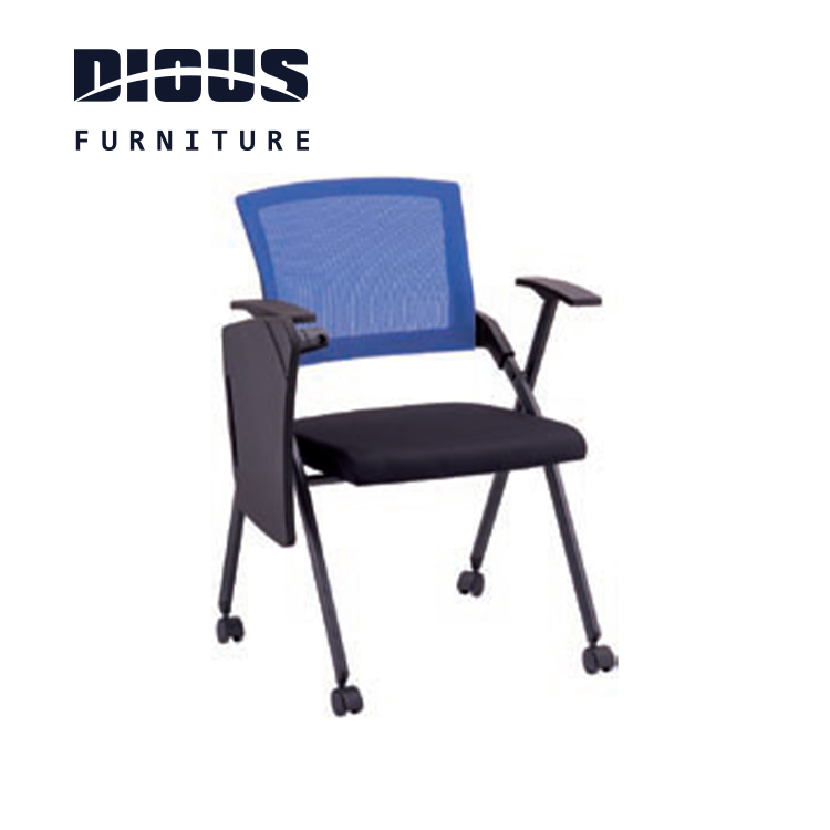 Dious China manufacturer strong basket stackable training room chairs with writing pad