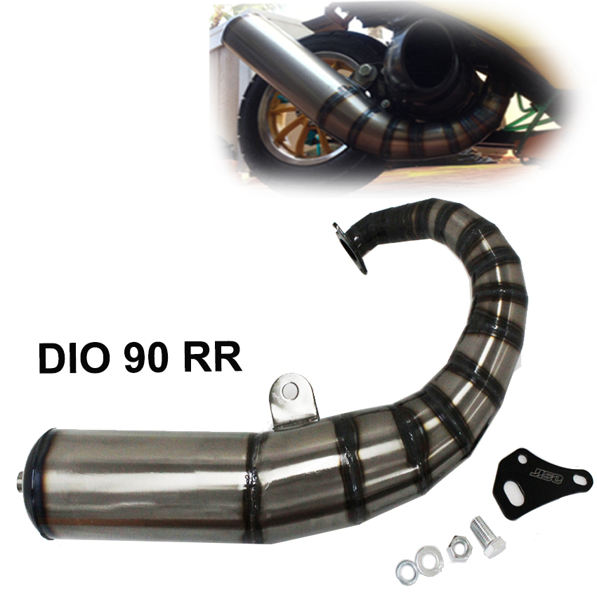 JPMotor DIO90 RR полная выхлопная система мотоцикла выхлопная труба из нержавеющей стали глушитель труба для мотоцикла скутера