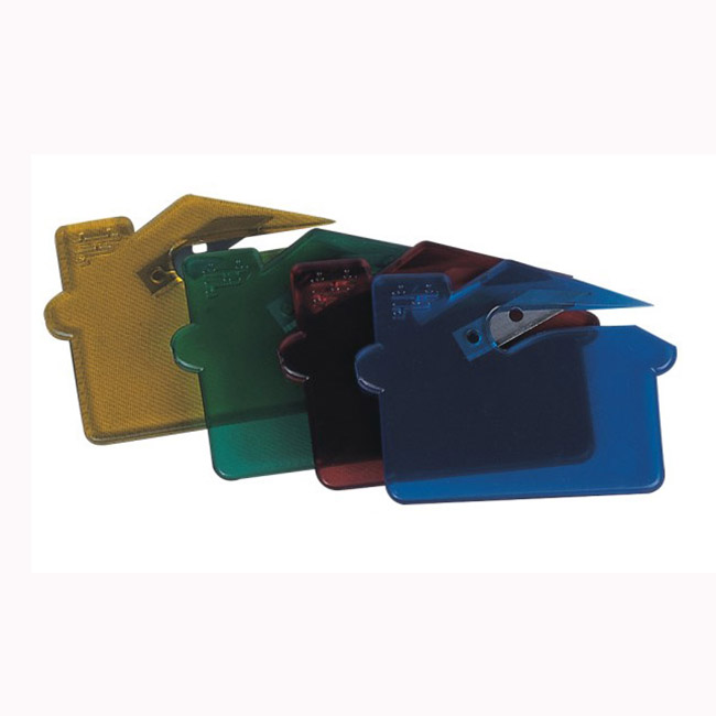 Transparent Plastic House Shape Letter Opener Envelope Knife