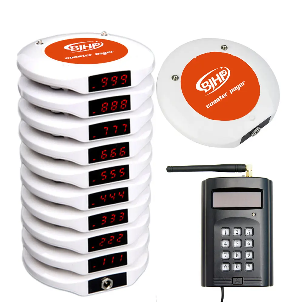 Easy to use table caller wireless buzzer queue waiting system