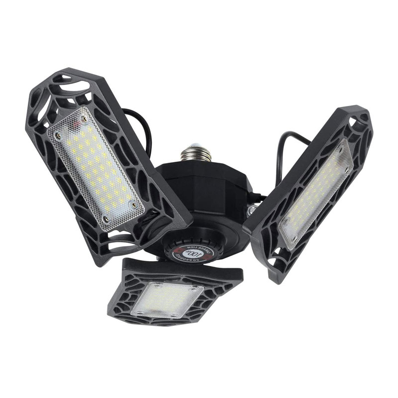 Indoor Lighting 60W 80W 3 Leaf Ceiling Warehouse Workshop LED Garage Lights