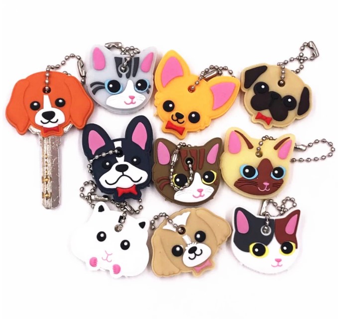 Custom Logo Promotional Gifts Cute Cartoon Soft PVC Rubber Protector Led Key Cover