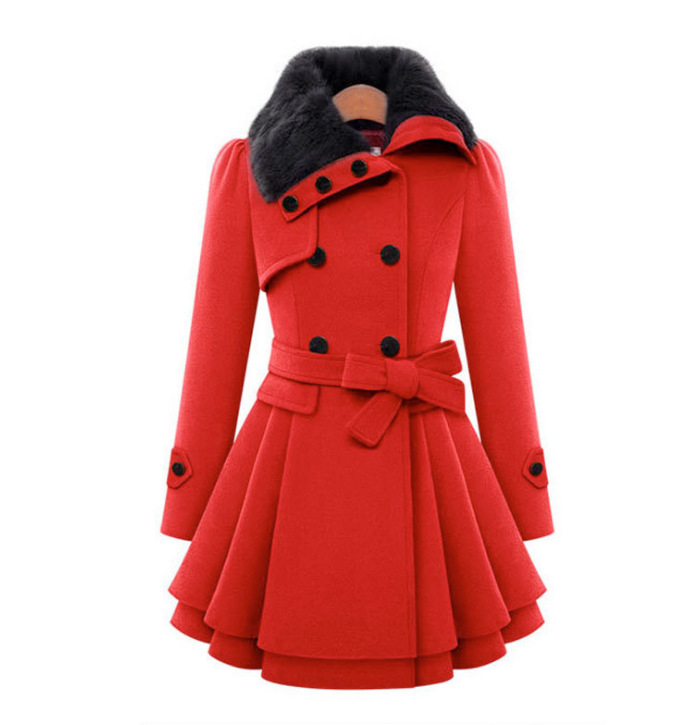 Trench Long Winter Oversized Woman Fur Elegant Jacket and Coat Dresses for Women