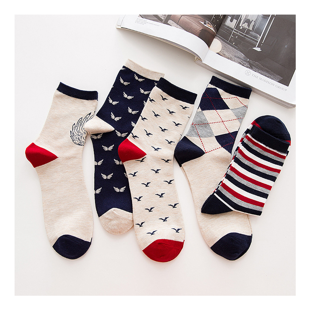 Fashion cotton calcetines dibujos animados custom tube crew designer meias ankle cartoon men socks