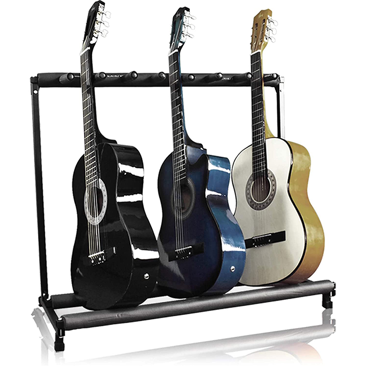 JH-Mech Display Decor Horizontal with Foam Rails for Acoustic Bass Electric Guitars Storage Organization Guitar Rack