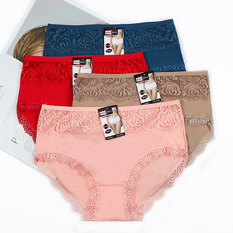 Manufacturer Wholesale Women High Elastic Cotton Briefs High Quality Oem Panties Female Plus Size Underwear Women Cotton Panties