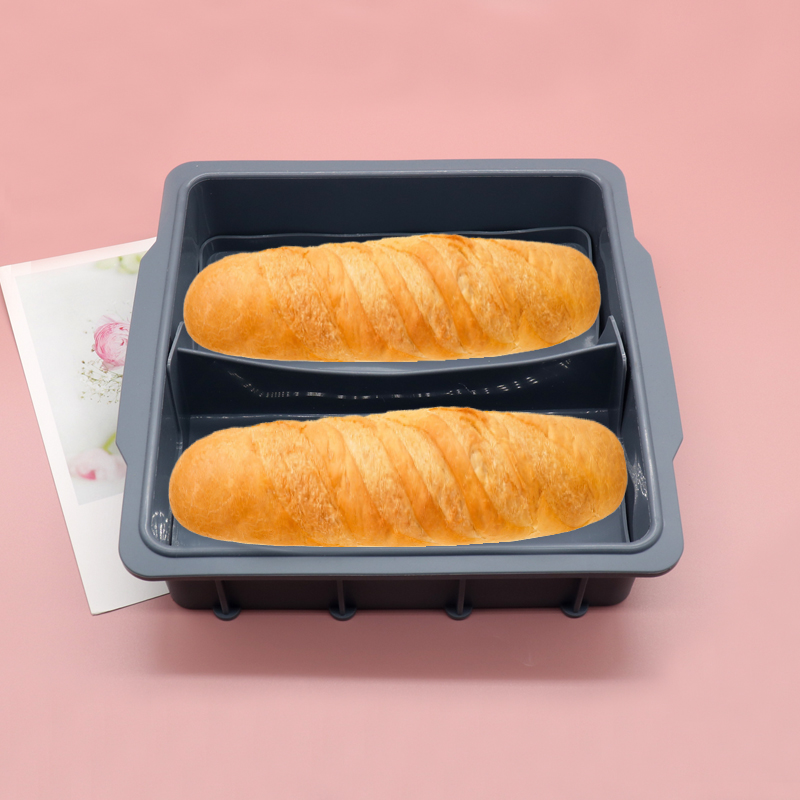 Custom Nonstick Silicone Square Baking Cake Pan Silicone Bread Loaf Toast Baking Dishes Pan Tray Bakeware