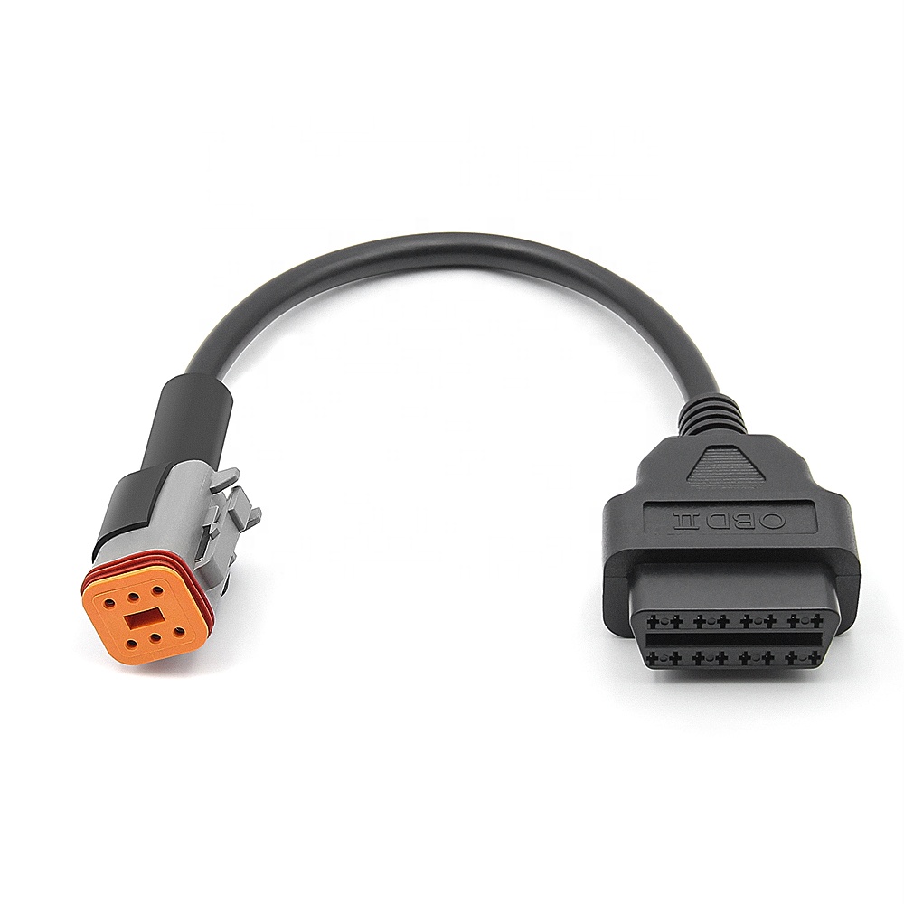 New Arrive 6Pin OBD Cable for Harley Davidson Motorcycle Diagnostic OBD Connector 6pin to 16pin OBD2 Cable