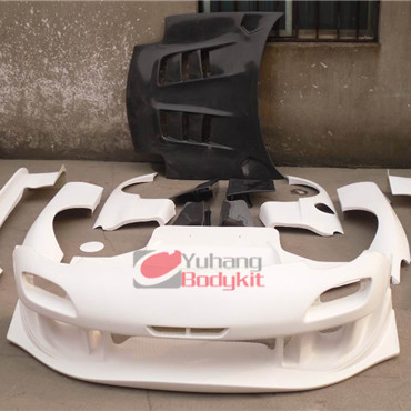 Полный комплект комплектов кузова диффузор боковая юбка крыла для стекловолокна 1992-1997 RX7 FD3S RE-GT Style FRP