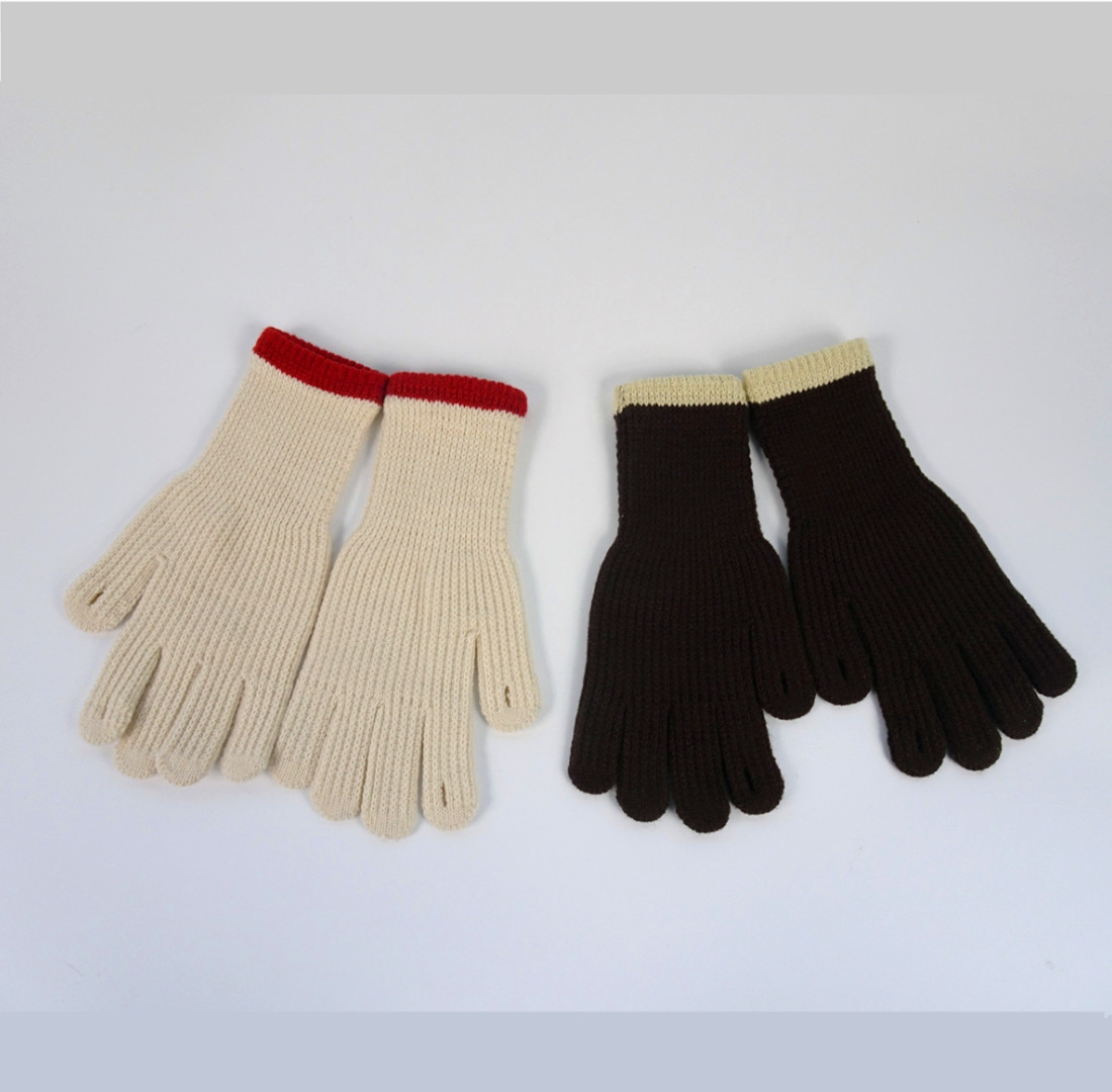 New Arrival Custom Adult 100% Cotton Long Knit Magic Gloves Touch Screen Gloves