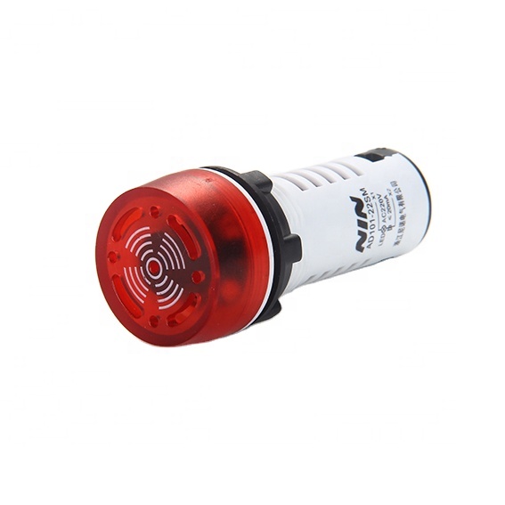 NIN high quality 22mm AD16-22SM flash buzzer electronic advanced buzzer AC DC 6V-380V