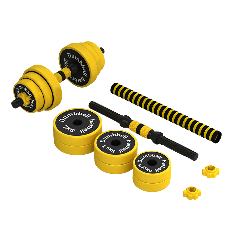 15kg Yellow Weights Dumbbells Gym Fitness Dumbles Weight Lifting Dumbells Adjustable Set Custom Wholesale Dumbbell