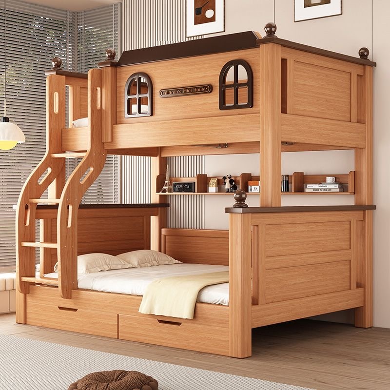 Factory Direct Hot Sale Modern Wooden Bedroom Furniture Kids Bunk Beds with Drawers