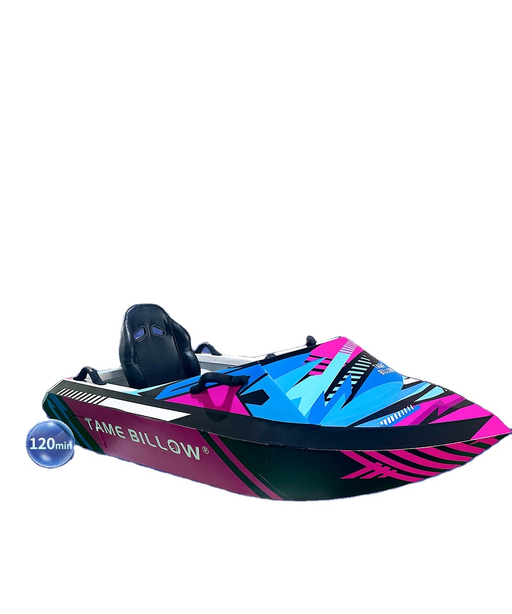 China factory sale Superior Quality 55KM/H mini jet speed fiberglass boat electric karting boat for Water Sports