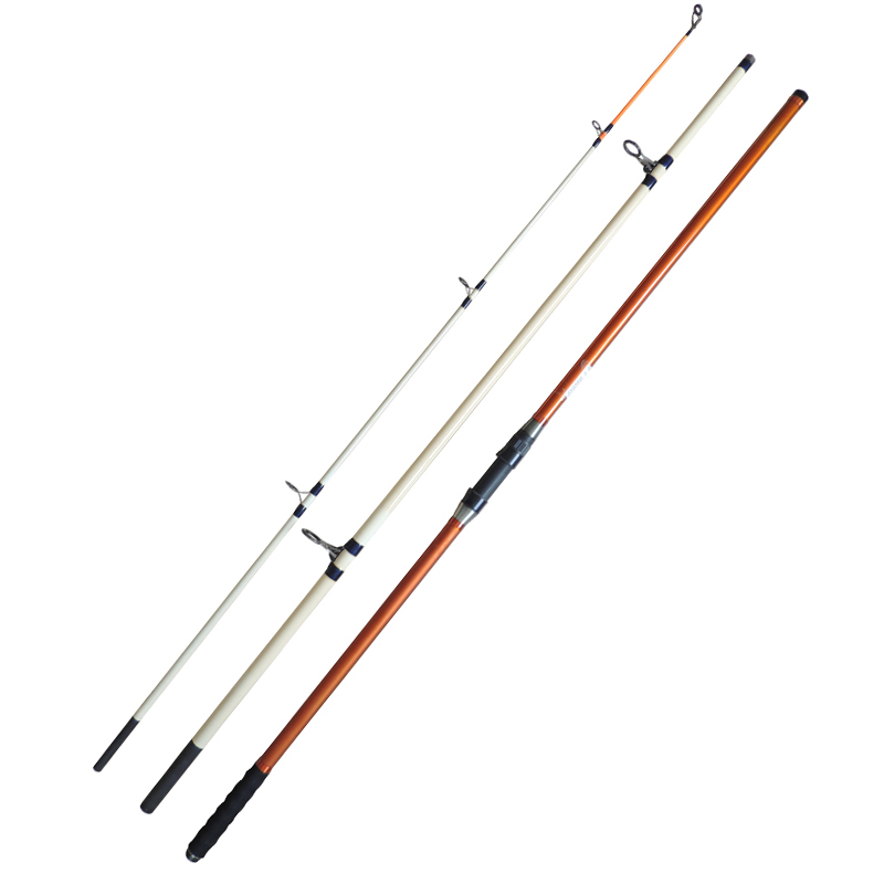 OEM 3 pieces graphite carbon blank surf fishing rod 420 vara de pesca 420 professional fishing rod vara de pescar profissional