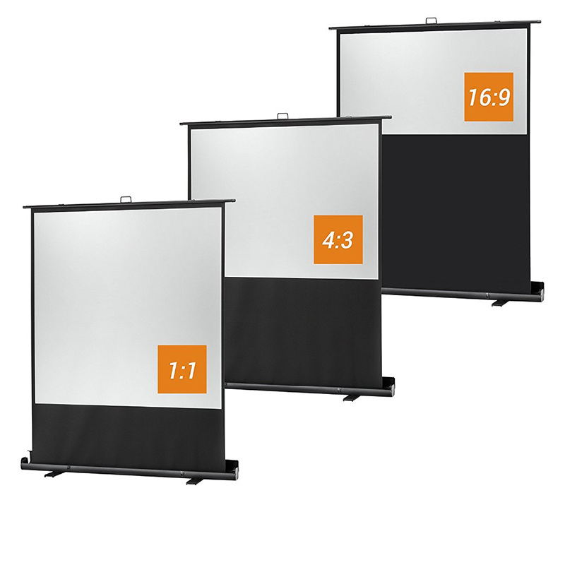Format 4:3 Portable Pull Up Projector Screen 120inch Outdoor Movie Screen Floor Rise Up Projection Screen With Stand