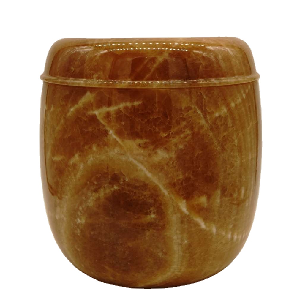 Beige topaz human high-end adult jade urn
