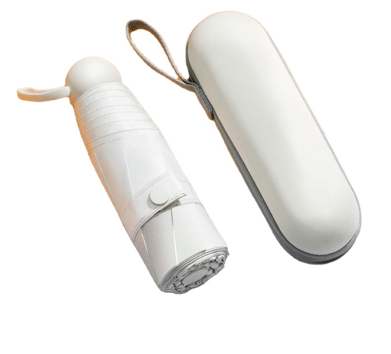 sun protection UV folding umbrella female sunshade rain dual-use capsule compact portable pocket