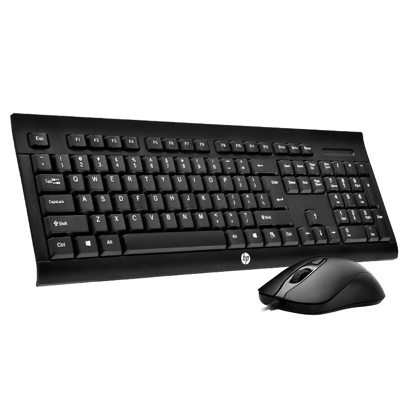 Для струйного принтера HP Km100 Проводная клавиатура и мышь настольных игровой ноутбук для дома и офиса дома клавиатура и мышь комбо