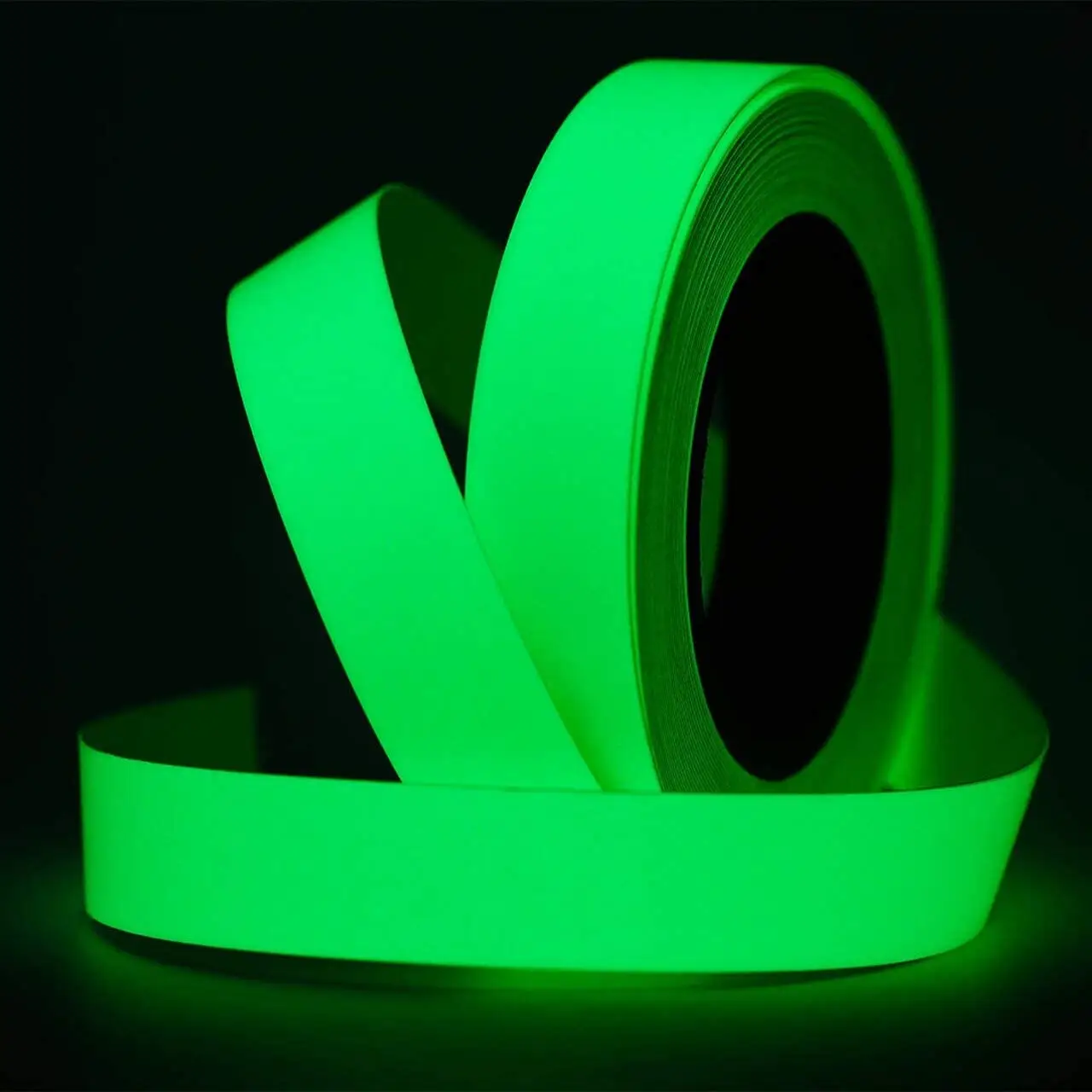Glow in The Dark Self-Adhesive Tape, Luminous Safety Warning Tape Sticker for Stage Bikes Stairs Green