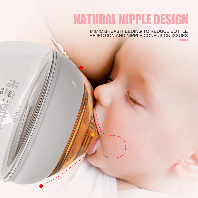 Amazing Selected 80ml Baby Bottles Glass Feeding Bottles Mini Water Bottle Wide Neck Anti-fall