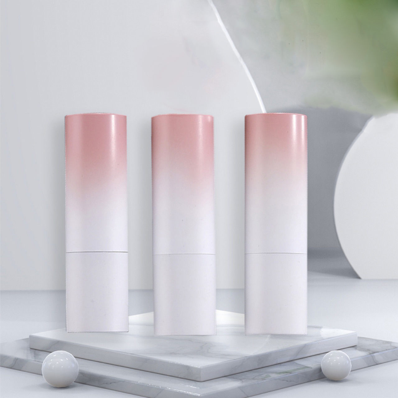 Private Label Pink Gradient Empty Lipstick Tubes Luxury Lipstick Container Skinny Lipstick Tube Cosmetic Packaging