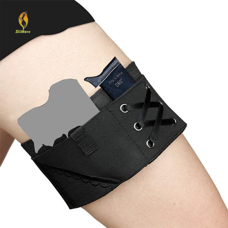 Quick Pull Outdoor Concealed Elastic Leggings Hide Elastic Waist Belt Tactical Cell Phone Holster Pouch