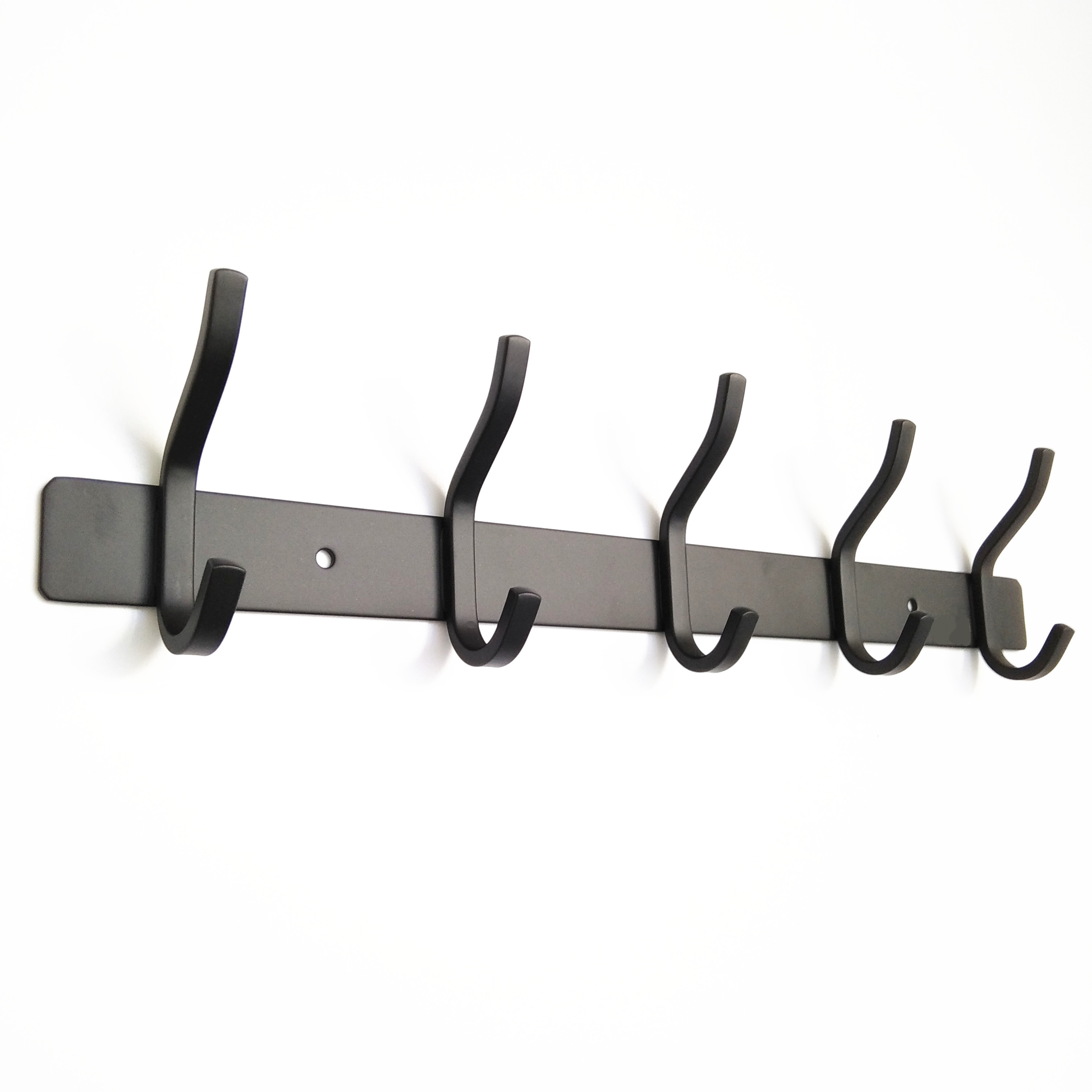Stainless Steel 304 Coat Hook 5 Hooks Black Wall Hook For Bathroom