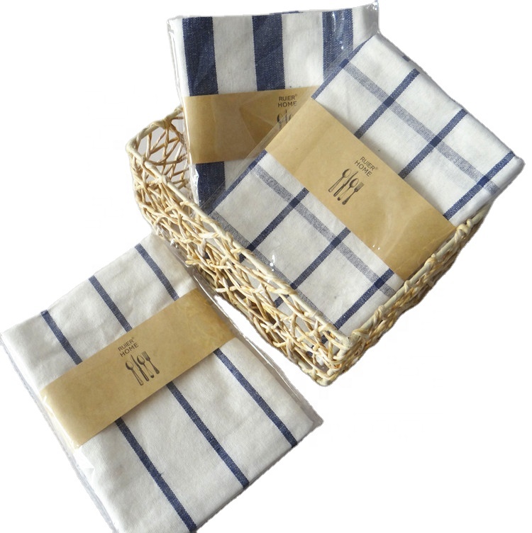 A1962 Cotton table cloth striped placemat Plaid placemat napkin Japanese style placemat