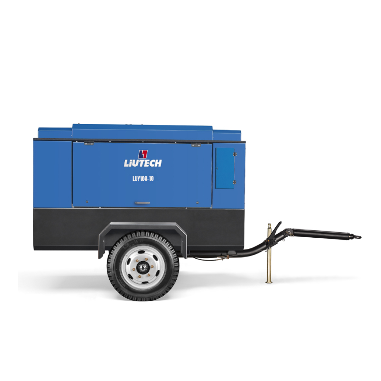LUY100-10 10bar 10m 3/мин 145Psi 350CFM 96kW 130HP лютеч передвижной шнековый портативный добыча воздушный компрессор поставщики